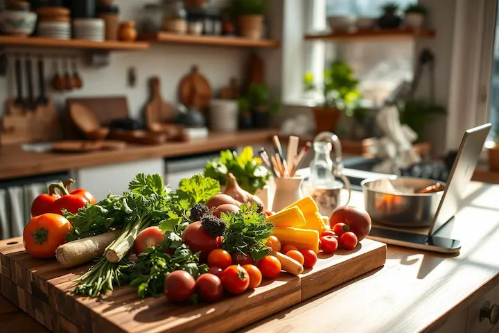 Análise de viabilidade de negócios gastronômicos online: estrutura profissional de culinária em casa.