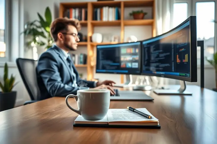testador de sites e aplicativos remotos analisando interfaces digitais em ambiente home office
